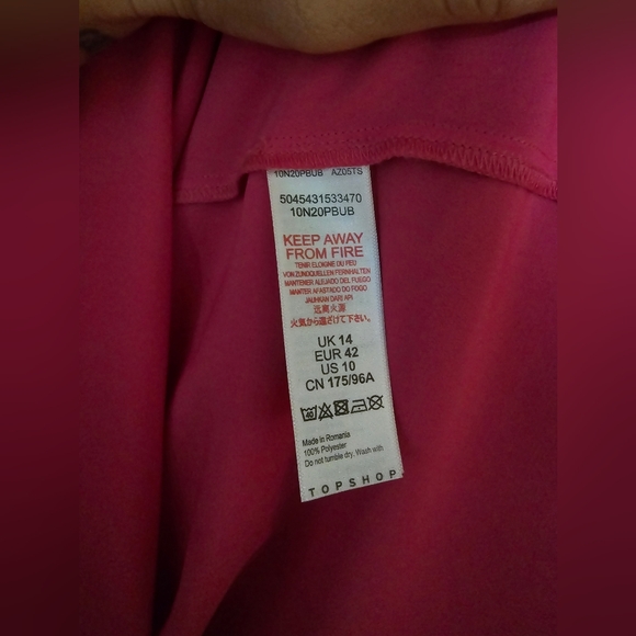 Top shop size 10 pink tie front dress - Picture 3 of 5